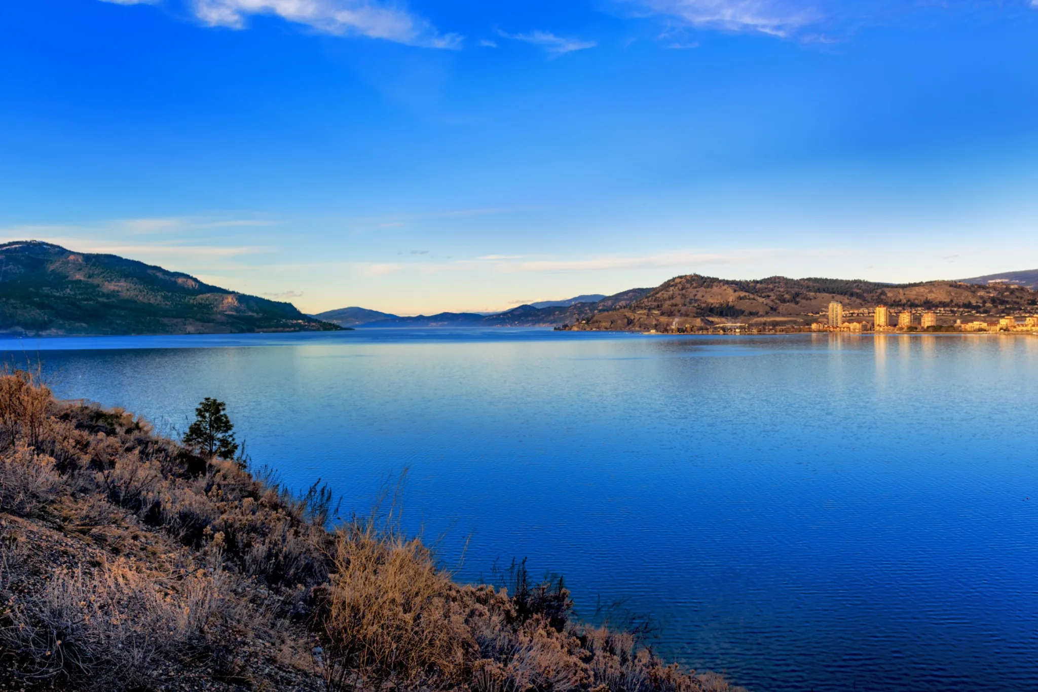 Coastal landscape and lake