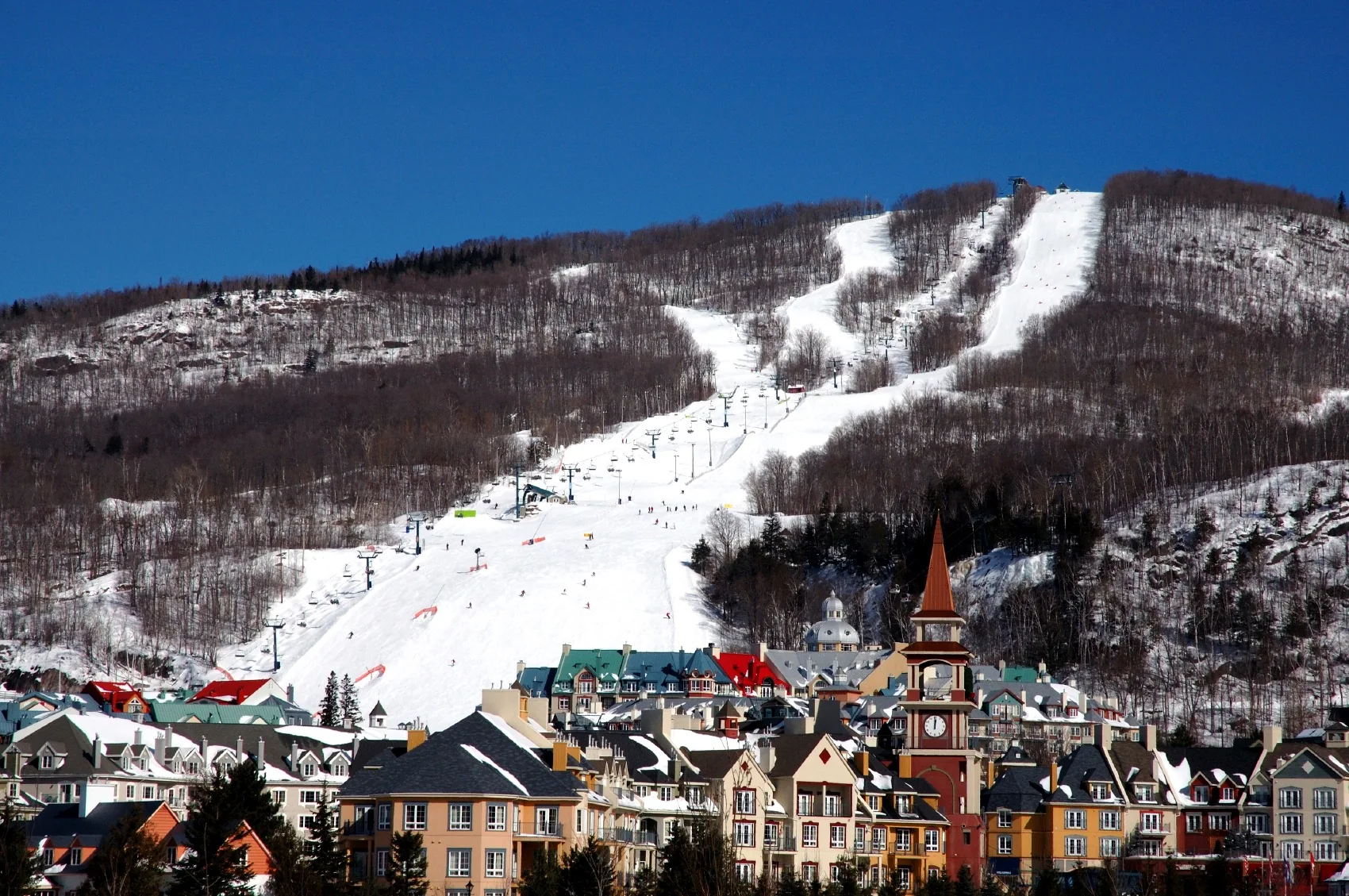 Ski village and mountain