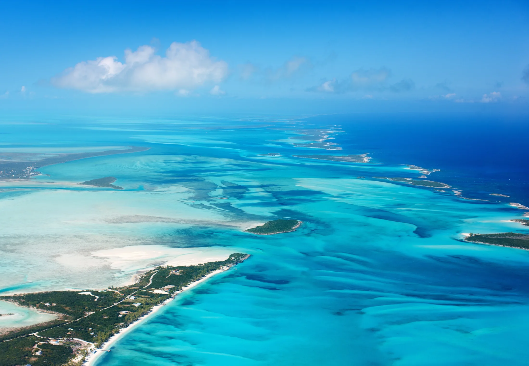 Exuma Cays aerial